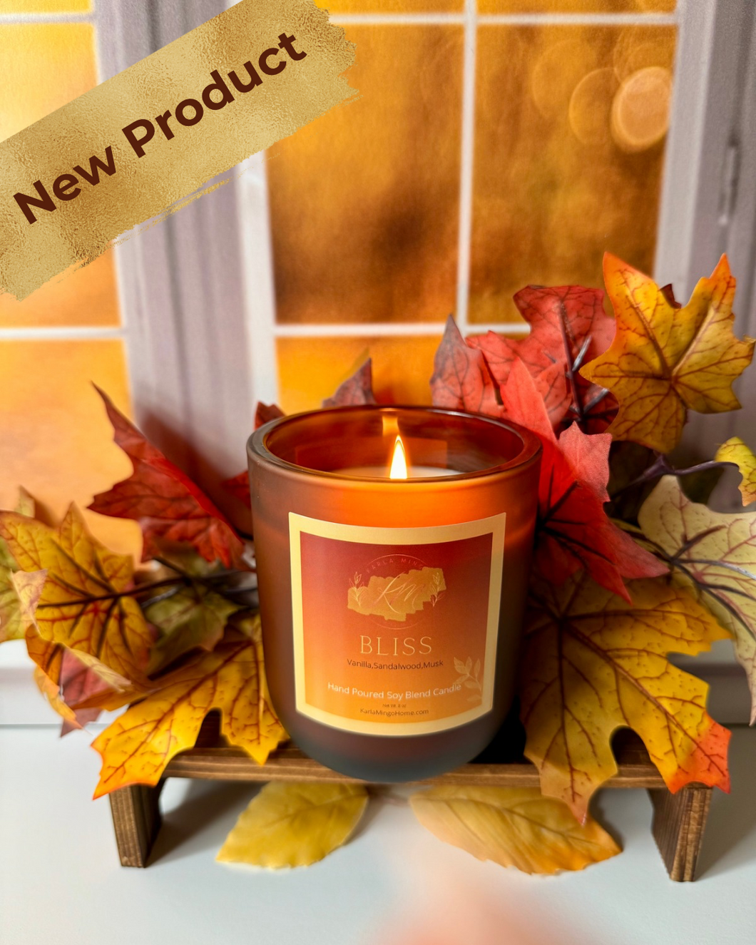 BLISS Candle*Vanilla,Sandalwood,Musk
